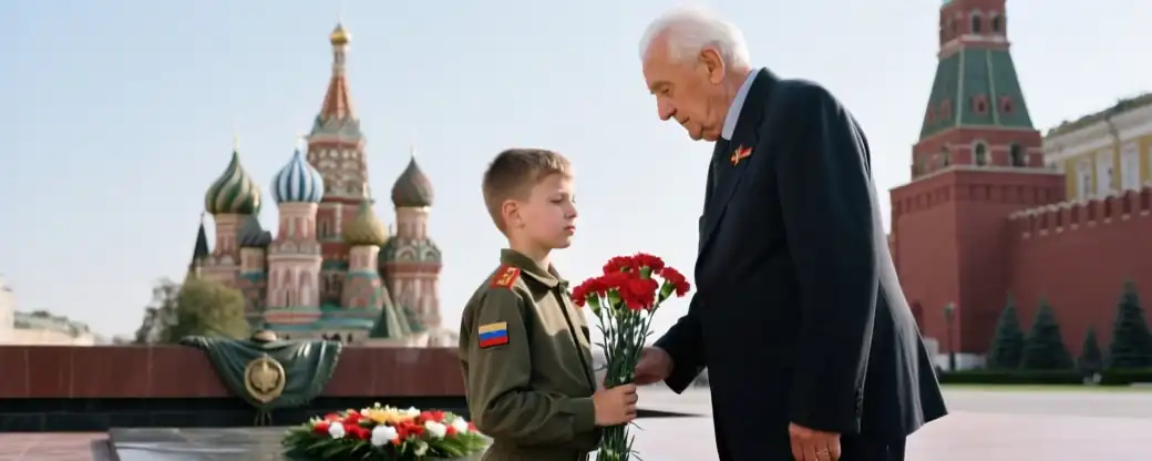 Память о Героях: Подмосковные Бойцы СВО с Детьми Возложили Венки у Кремлевских Могил
